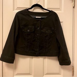 Torrid Black Cropped Denim Jacket